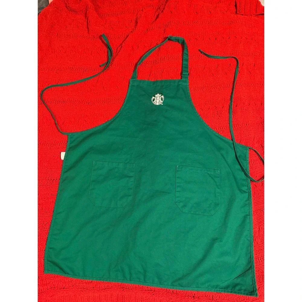 Starbucks Barista Apron Green Embroidered Siren Logo Uniform 11010737 Pockets